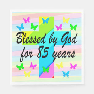 CHRISTLICHER 85. GEBURTSTAG NAPKINS SERVIETTE