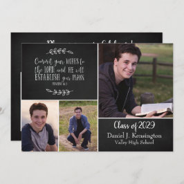 Christlicher Abschluss Bibel Verse 3 FotoCollage Einladung