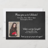 Christlicher Abschluss Bibel Verse FotoCollage Einladung (Rückseite)