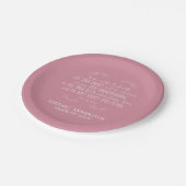 Christlicher Abschluss Bibel Verse Typografie Pink Pappteller (Schrägansicht)