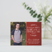 Christlicher Abschluss Bibel Verse Typografie | Ro Postkarte (Stehend Vorderseite)