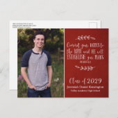 Christlicher Abschluss Bibel Verse Typografie | Ro Postkarte (Vorne/Hinten)