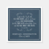 Christlicher Abschluss Bibel Verse Typografie Serviette (Vorderseite)