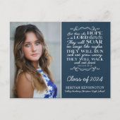 Christlicher Abschluss Bible Verse Isaiah 40 Foto Postkarte (Vorderseite)