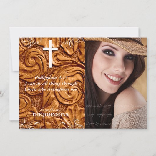 Christlicher Abschluss Foto I kann alles tun Ankündigung (Vorderseite)