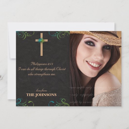 Christlicher Abschluss Foto I kann alles tun Ankündigung (Vorderseite)