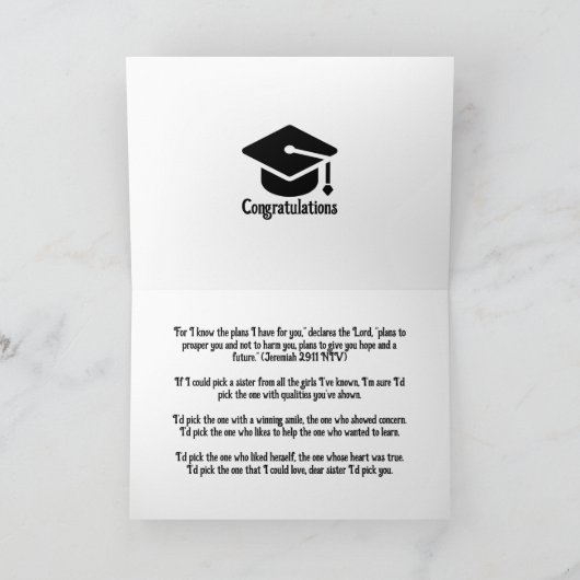 Christlicher Abschluss Karte (Innenseite)