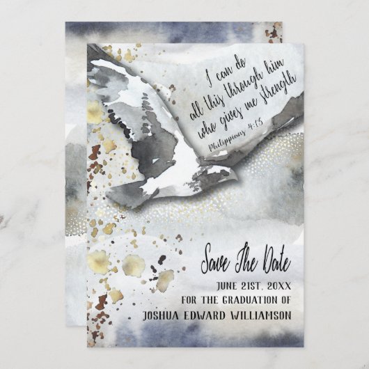 Christlicher Abschluss Save the Date (Vorne/Hinten)