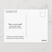 Christlicher Abschluss Vielen Dank Typografie Postkarte (Rückseite)