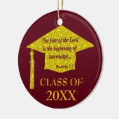 Christlicher Absolvent Keramik Ornament (Links)