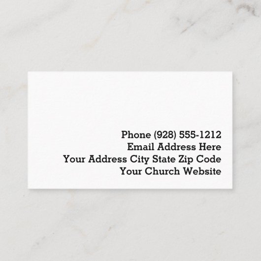 Christlicher Abstrakter blauer Himmel2 Cross Churc Visitenkarte (Rückseite)