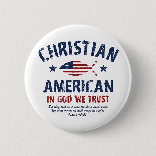 Christlicher Amerikaner Button (Vorderseite)