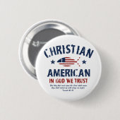 Christlicher Amerikaner Button (Vorne & Hinten)