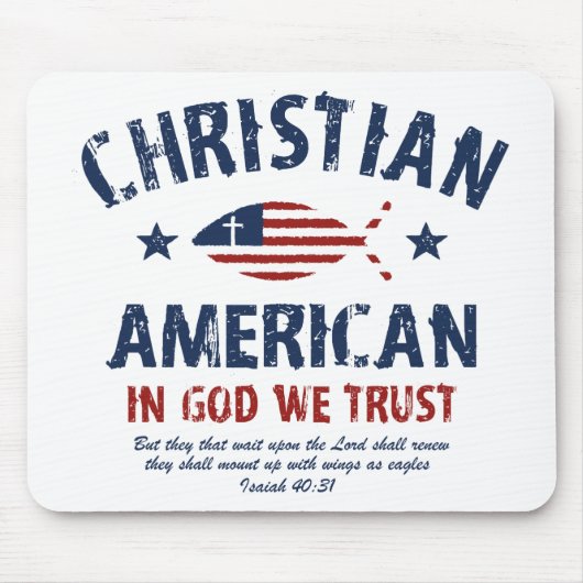 Christlicher Amerikaner Mousepad (Vorne)