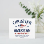 Christlicher Amerikaner Postkarte (Stehend Vorderseite)