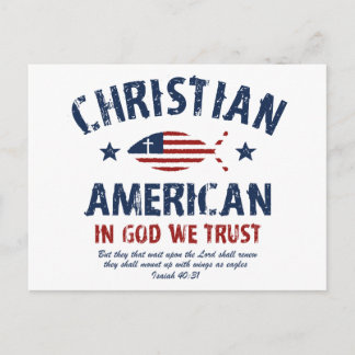 Christlicher Amerikaner Postkarte