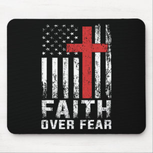 Christlicher amerikanischer Flagge Frauen Männer G Mousepad