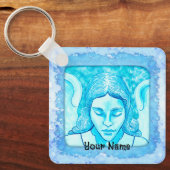 Christlicher Angel Head Sketch Schlüsselanhänger (Vorderseite)