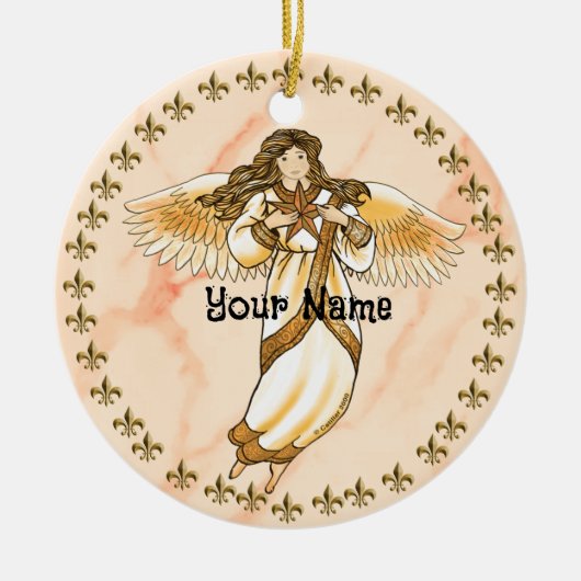 Christlicher Angel Keramik Ornament (Vorne)
