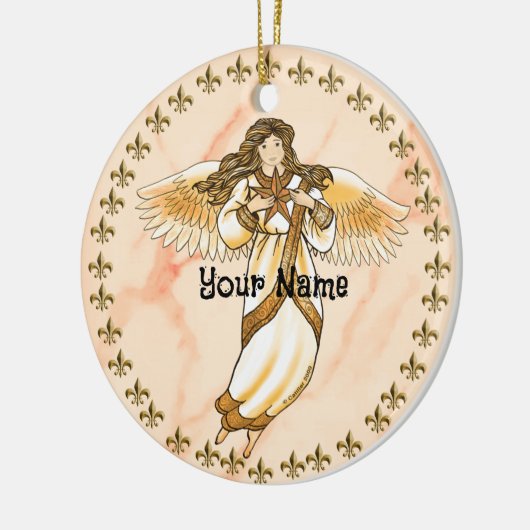 Christlicher Angel Keramik Ornament (Links)