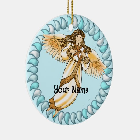 Christlicher Angel Keramik Ornament (Rechts)