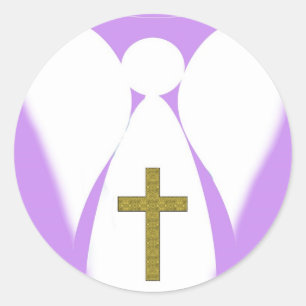 Christlicher Angel Runder Aufkleber