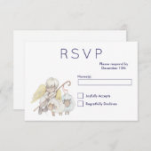 Christlicher Angel Shepherd mit Schafen UAWG RSVP Karte (Vorne/Hinten)