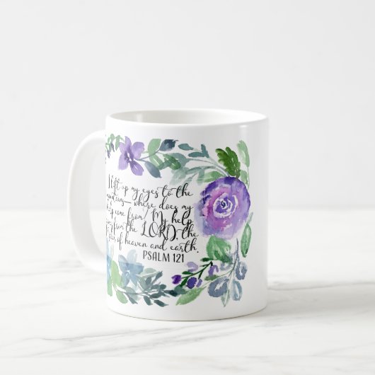 Christlicher Art Psalm 121 Kaffeetasse (Vorderseite Links)