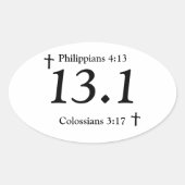 Christlicher Aufkleber 13,1 (Vorderseite)