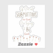 Christlicher Aufkleber an Gott senden | Aufkleber (Blatt)