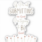 Christlicher Aufkleber an Gott senden | Aufkleber (Vorderseite)