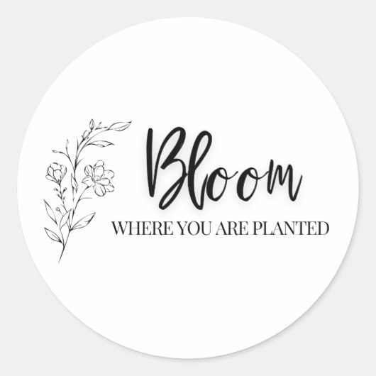 Christlicher Aufkleber | Bloom Faith Inspiration (Vorderseite)