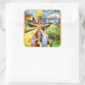 Christlicher Aufkleber für den Baum des Lebens Ost (Tasche)