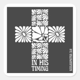 Christlicher Aufkleber Glaube Kreuz Floral In Sein