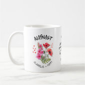 Christlicher AUGUST Geburtsmonat Blume Individuell Kaffeetasse (Links)