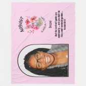 Christlicher AUGUST Geburtsmonat Blume NAME FOTO Fleecedecke (Vorderseite)