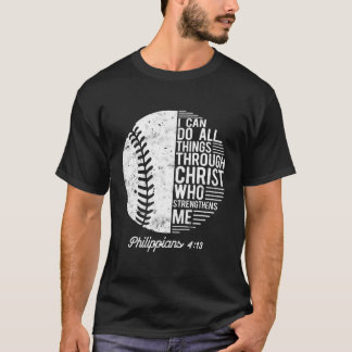 Christlicher Baseball I kann alles, was Philippine T-Shirt