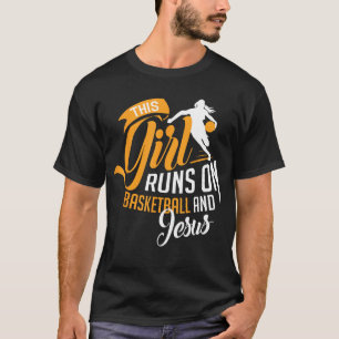 Christlicher Basketball Dieses Mädchen läuft auf J T-Shirt