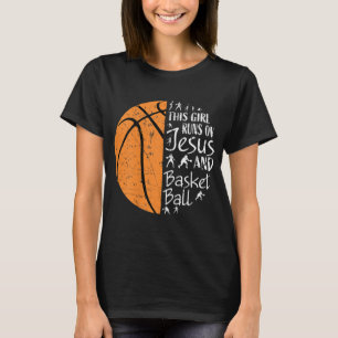 Christlicher Basketball gibt Frauen Teen Girls Jes T-Shirt