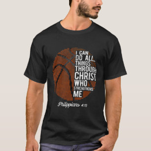 Christlicher Basketball Ich kann alles machen Phil T-Shirt