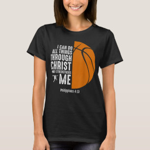 Christlicher Basketball Religiöse Inspiration Bask T-Shirt