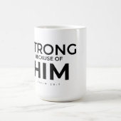 Christlicher Becher Psalm 28:7 Stark in Ihm Kaffeetasse (Mittel)