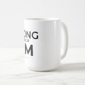 Christlicher Becher Psalm 28:7 Stark in Ihm Kaffeetasse (VorderseiteRechts)