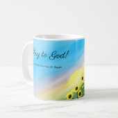 Christlicher Becher (Sonnenblumen) Kaffeetasse (Vorderseite Links)