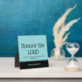 Christlicher, benutzerdefinierter HONNER DER LORD Fotoplatte (InSitu)