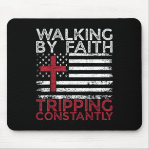 Christlicher Bibelglaube, der ständig stolpert Mousepad