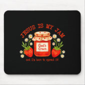 Christlicher Bibelvers Glaube Erdbeere Jesus ist m Mousepad (Vorne)