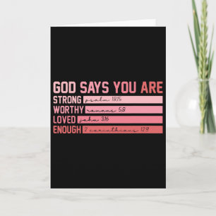 Christlicher Bibelvers Gott sagt, du bist Valentin Karte