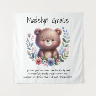 Christlicher Bibelvers individuelle Baby-Nursery-W Wandteppich