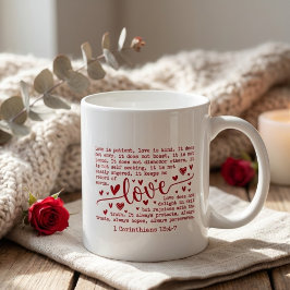 Christlicher Bibelvers Inspirierender Valentinstag Kaffeetasse